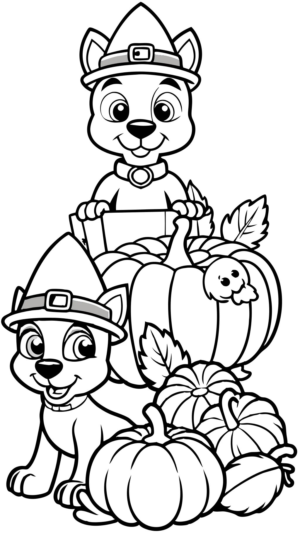 paw patrol thanksgiving coloring pages